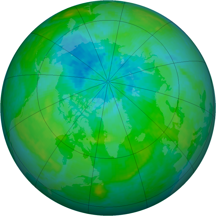Arctic ozone map for 26 August 2004